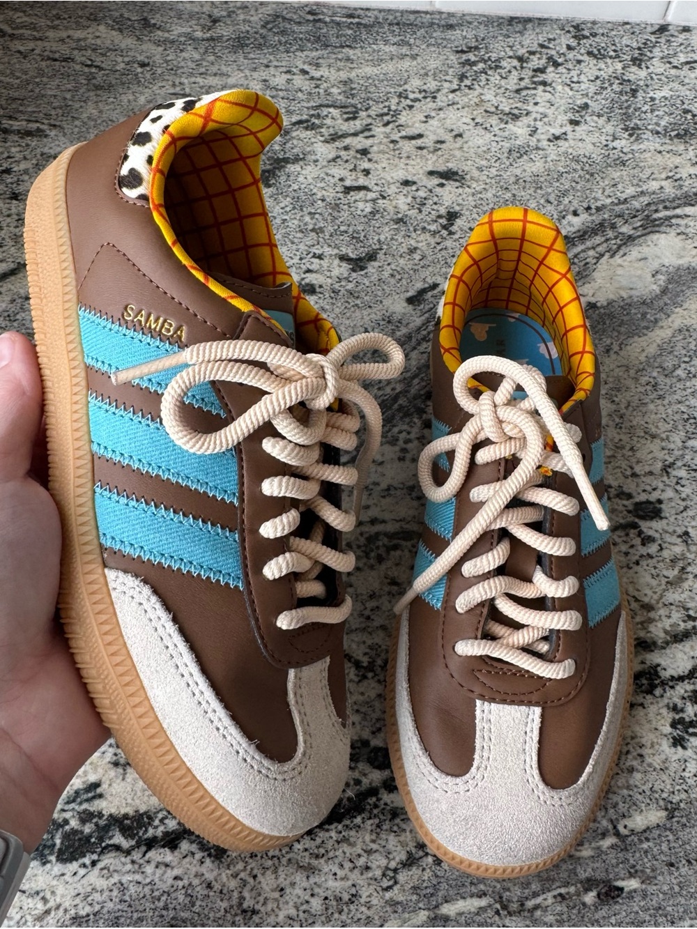 Adidas  Samba OG x Pixar "Toy Story Woody. Size 3. Like new.